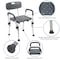 Flash Furniture 14-1/2" L, Plastic, Aluminum, Gray Adjustable Bath Chair DC-HY3520L-GRY-GG - alternate 5
